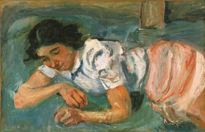 Young Woman Lying on the Grass by Chaim Soutine