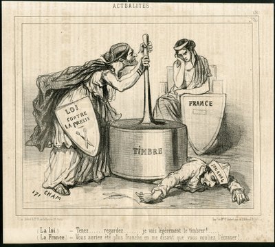 Illustration of Cham (1819-1879) in Le Charivari by Amédée de Noé