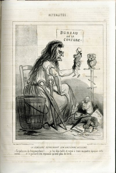 Illustration of Cham in Le Charivari by Amédée de Noé