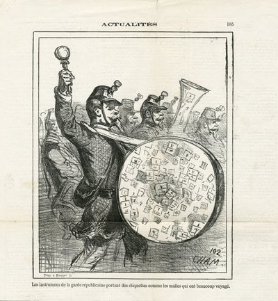 Illustration of Cham in Le Charivari by Amédée de Noé