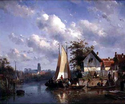 A Summer Scene by Charles Henri Joseph Leickert