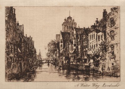 A Waterway, Dordrecht by Charles A. Vanderhoof