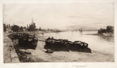 Mud Boats on the Thames by Charles Adams Platt