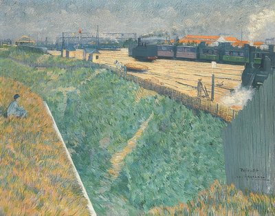 The Western Railway Leaving Paris by Charles Angrand