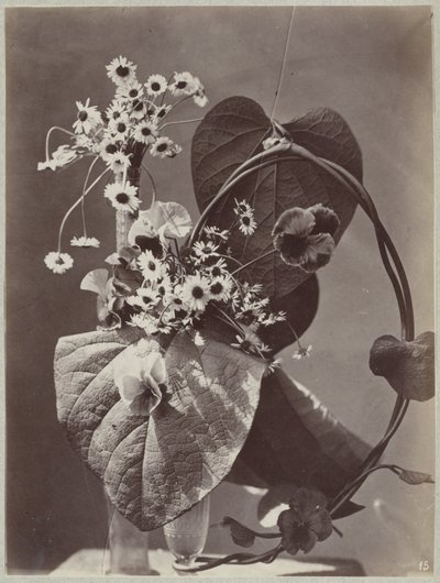 Flower Study with Glass Vases by Charles Aubry (manner of)