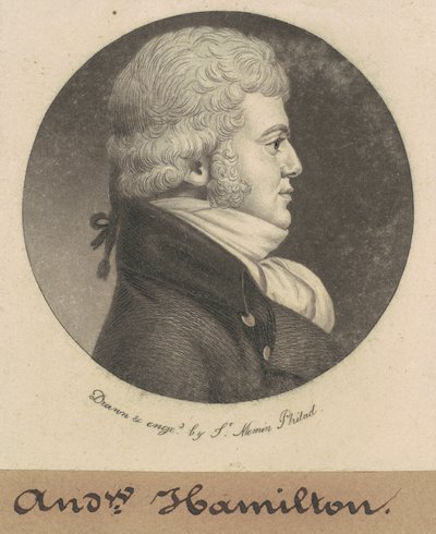 Andrew Hamilton by Charles B. J. Févret de Saint Mémin
