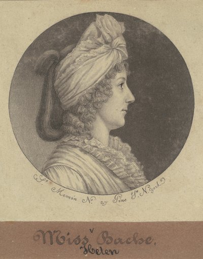 Helena Bache by Charles B. J. Févret de Saint Mémin