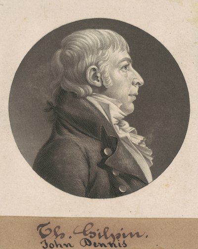 John Dennis by Charles B. J. Févret de Saint Mémin