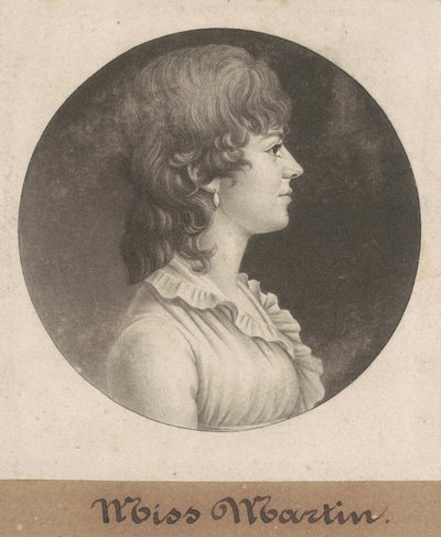Miss Martin by Charles B. J. Févret de Saint Mémin