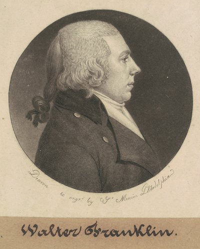 Walter Franklin by Charles B. J. Févret de Saint Mémin