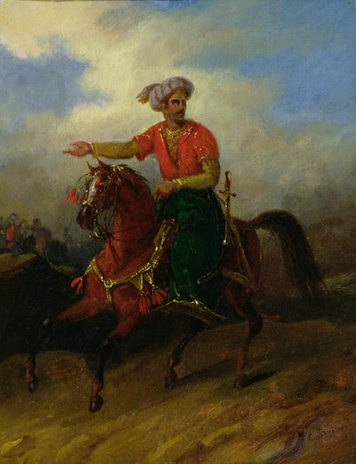 An Ottoman on Horseback by Charles Bellier