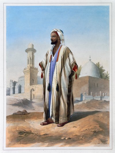 A Fellah Dressed in a Haba, 1848 by Charles Bour