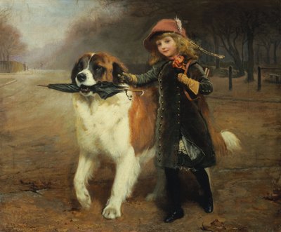 Off to School by Charles Burton Barber