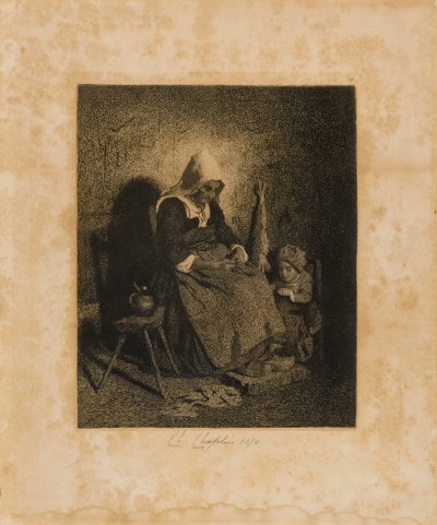 Old Woman Seated by Charles Chaplin