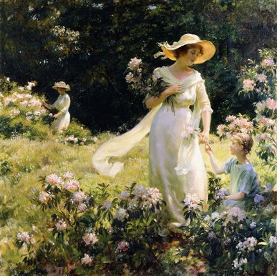 Among the Laurel Blossoms by Charles Courtney Curran