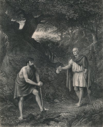 Timon and Flavius Timon of Athens, 1870 by Charles Cousen