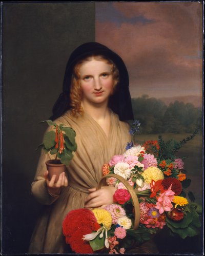 The Flower Girl by Charles Cromwell Ingham