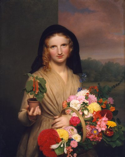 The Flower Girl by Charles Cromwell Ingham