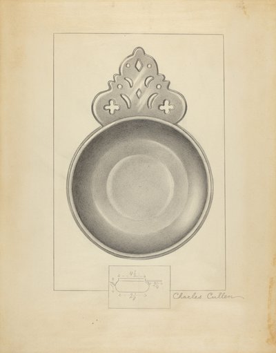 Pewter Porringer by Charles Cullen