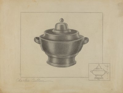 Pewter Sugar Bowl by Charles Cullen