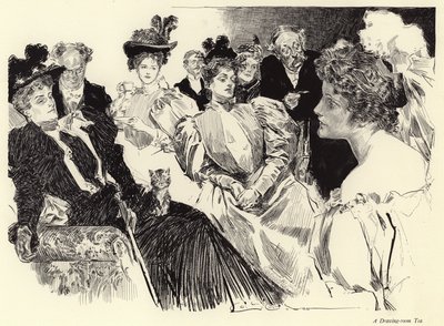 A Drawing Room Tea by Charles Dana Gibson