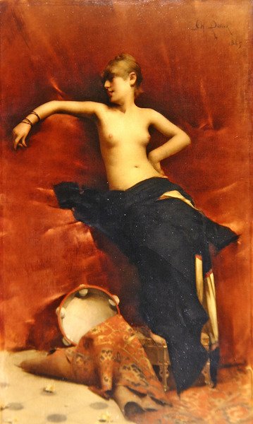 Oriental Dancer Resting by Charles Daux