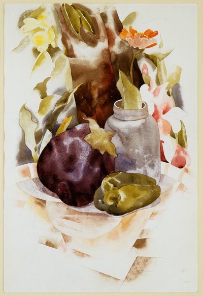 Eggplant and Green Pepper by Charles Demuth