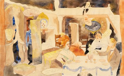 Lulu and Alva Schön at Lunch by Charles Demuth