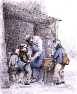 The Chestnut Seller by Charles Edouard Frere