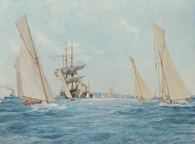 A Yacht Race by Charles Edward Dixon