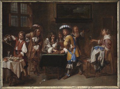 Trictrac Players by Charles Emanuel Biset