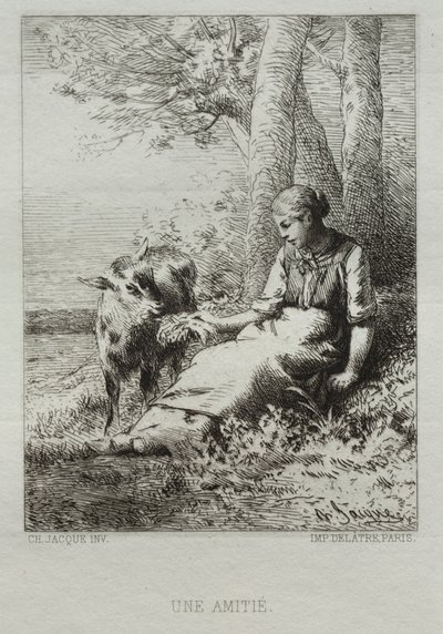 Affection by Charles Emile Jacque