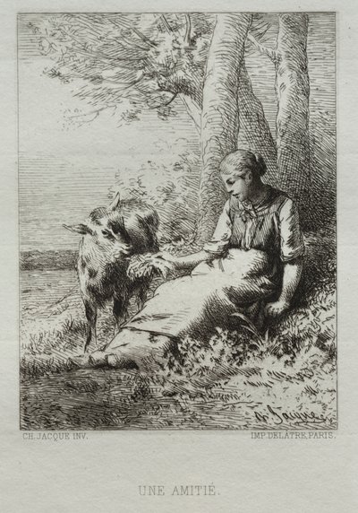 Friendship by Charles Emile Jacque