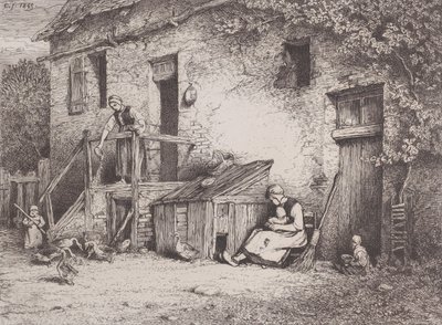 In Front of the House by Charles Emile Jacque