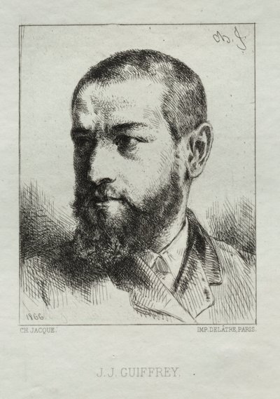 J. J. Guiffrey, 1866 by Charles Emile Jacque