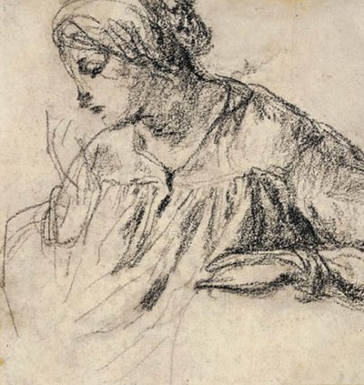 Woman with Face in Profile by Charles Emile Jacque