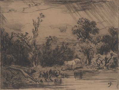 Landscape with Thunderstorm, 1848 by Charles Emile Jacque