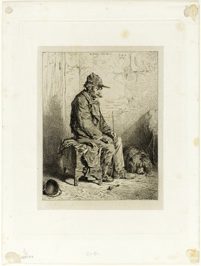 Organ Grinder by Charles Emile Jacque