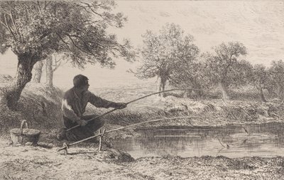 Fishing with Live Bait by Charles Emile Jacque