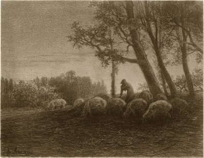 Poetic Twilight by Charles Emile Jacque