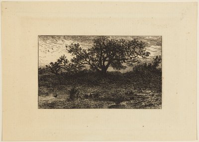 Print by Charles Emile Jacque
