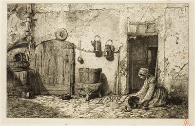 Scullery Maid by Charles Emile Jacque