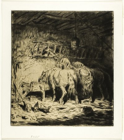 Stable by Charles Emile Jacque