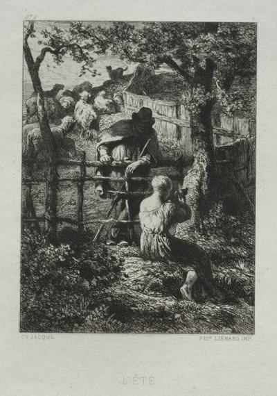 Summer Day by Charles Emile Jacque