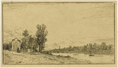 The Banks of a River by Charles Emile Jacque