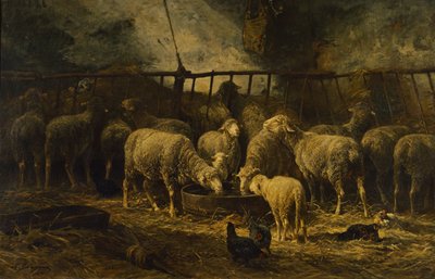 The Large Sheepfold, 1881 by Charles Emile Jacque