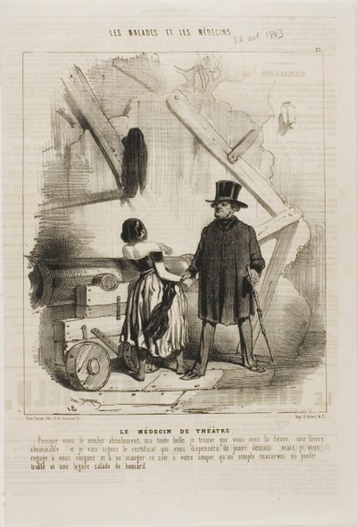 The Theatre Doctor (plate 25) by Charles Emile Jacque