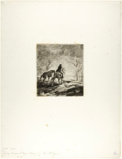 Traveler on Horseback by Charles Emile Jacque