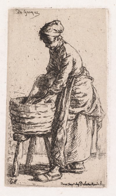 Washerwoman by Charles Emile Jacque