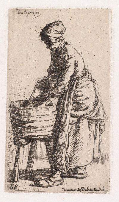 Washerwoman, 1850 by Charles Emile Jacque